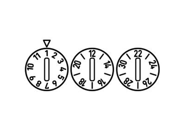 Datario Serie 3000, d. 8mm, con giorni 1-31