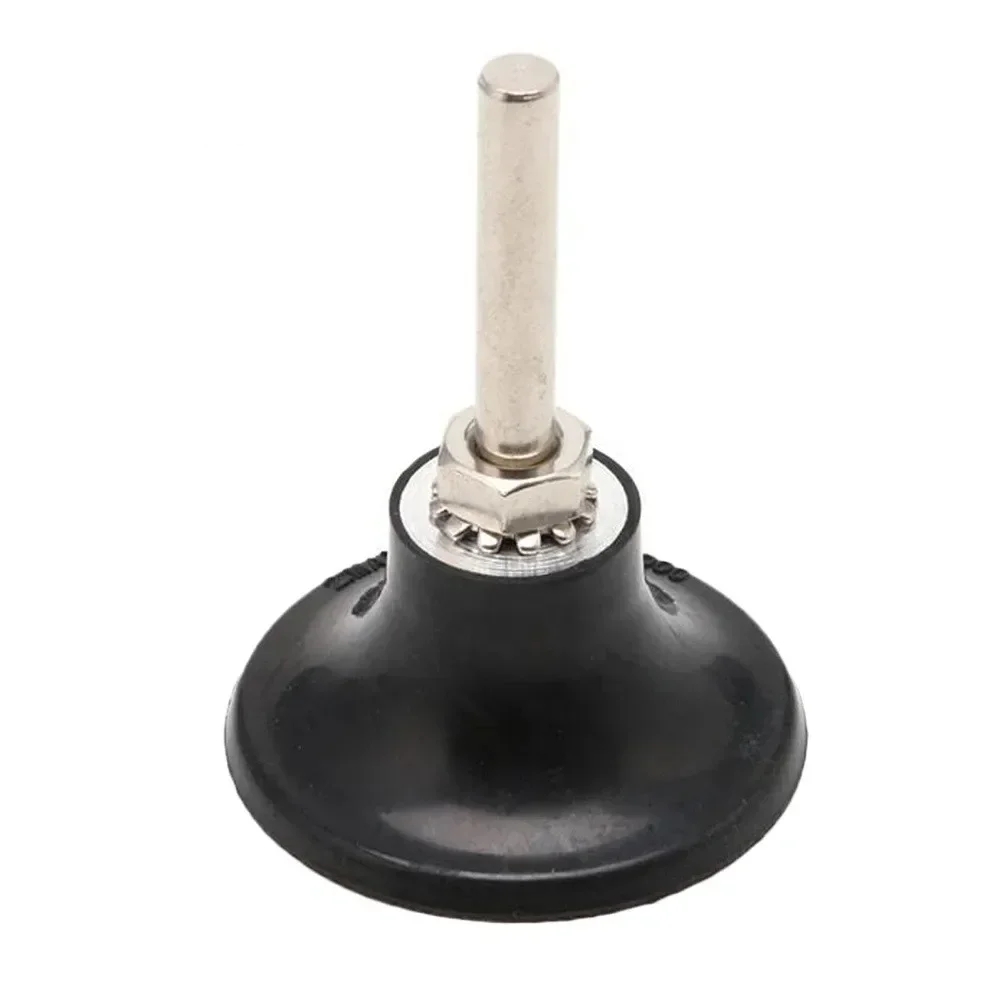 Supporto in gomma per dischi abrasivi con attacco Fast-Lock in plastica, d. 50mm - Gambo d. 6mm