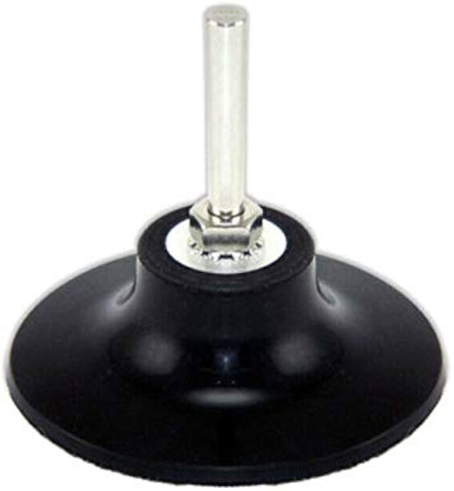 Supporto in gomma per dischi abrasivi con attacco Fast-Lock in plastica, d. 75mm - Gambo d. 6mm