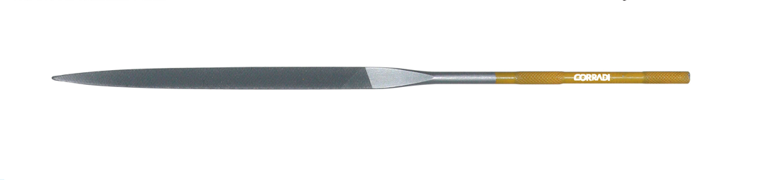 Lima in acciaio Corinox, 6,0x1,5x180mm, a punta - Taglio 0 - Gambo d. 3,5mm