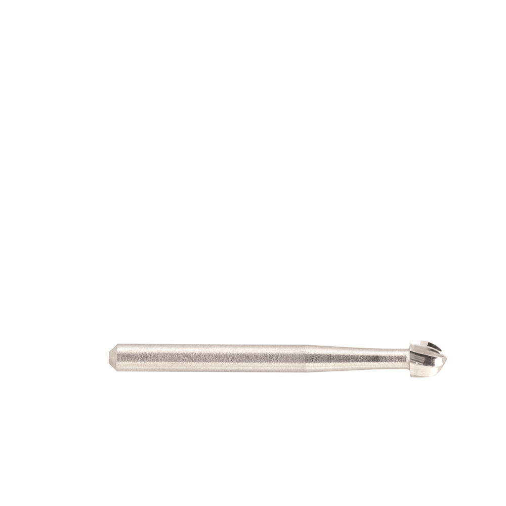 Fresa metallo duro, d. 0,5x44mm, sferica - Gambo d. 2,35mm - 1/005