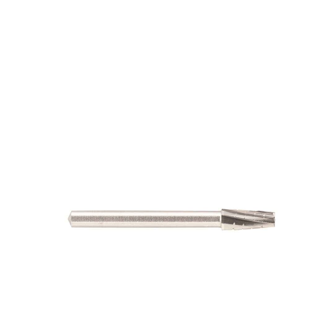 Fresa metallo duro, d. 1,0x44mm, conica - Gambo d. 2,35mm - 33/010