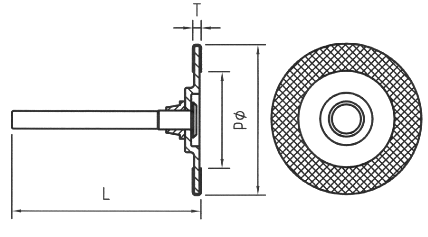Strumento diamantato D-1539-H3 D151, d. 20,0mm - Disco - Gambo d. 3,0mm
