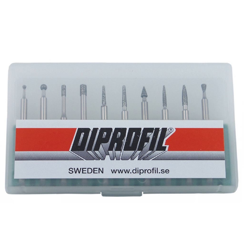 Assortimento strumenti diamantati SET-10A-3 - Gambo d. 3mm