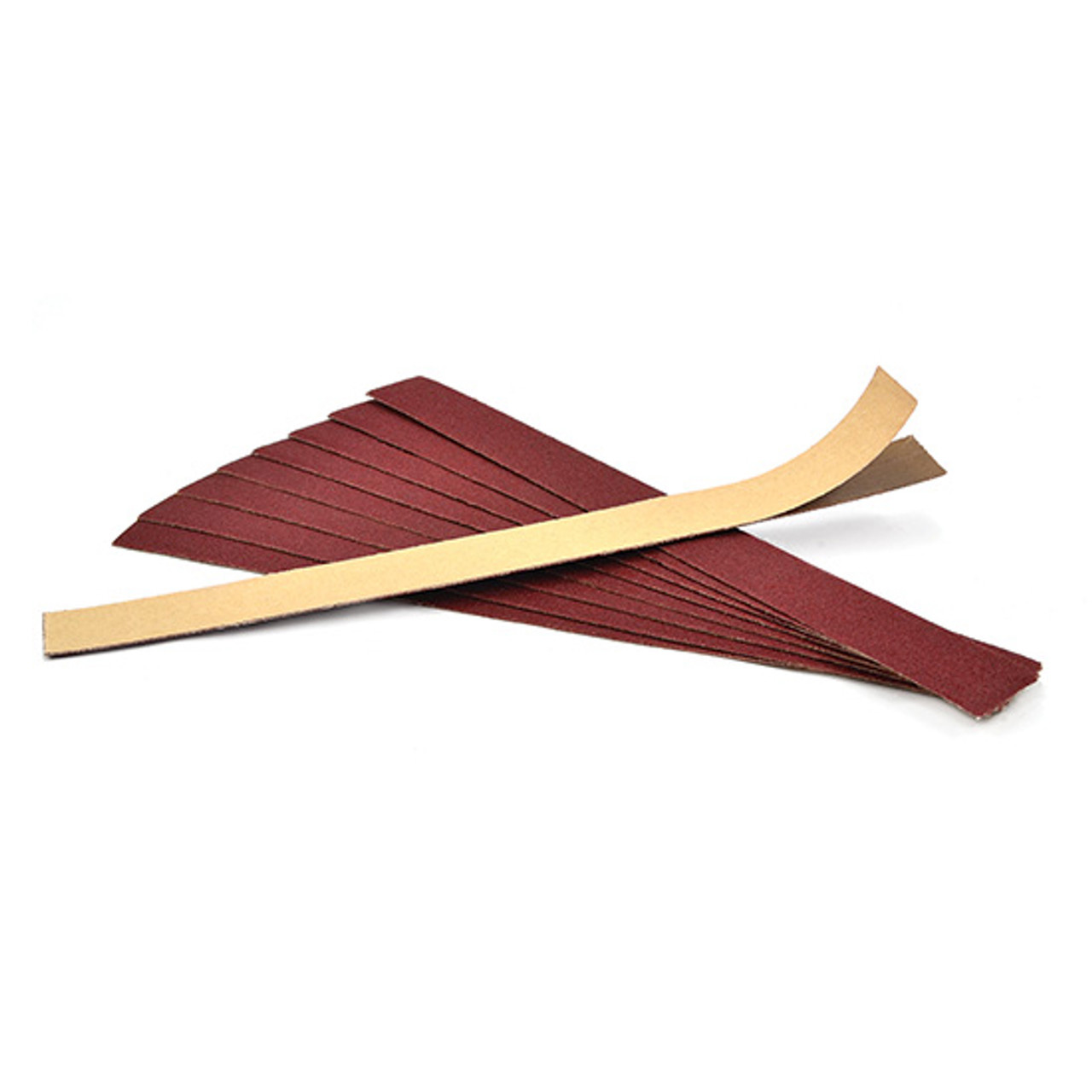 Tela abrasiva, 12x20mm, Grana 80, ossido di alluminio - Adesiva - Conf. 50pz.