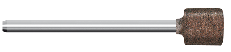 Mola in gomma, d. 15x14mm, Grana 220, cilindrica - Gambo d. 3mm - Conf. 10pz.