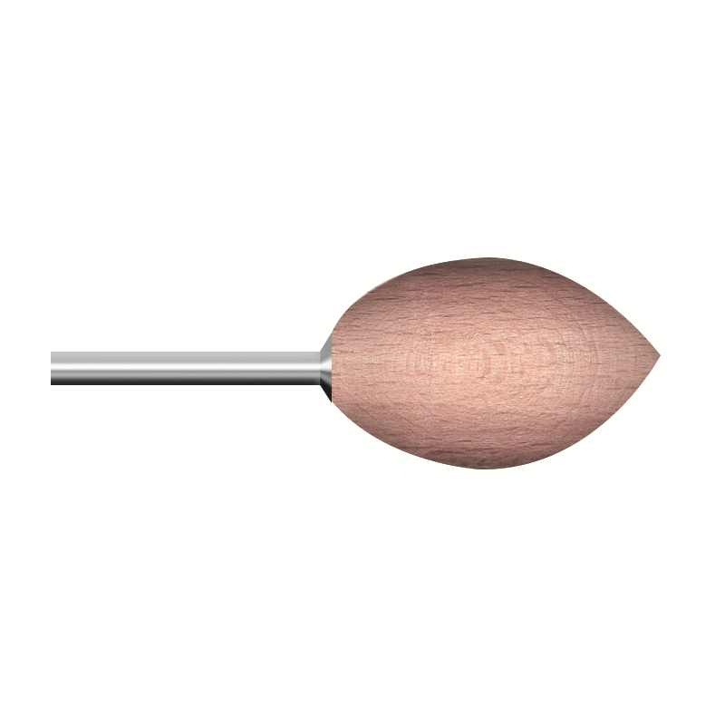 Legno rotativo duro, d. 13x20mm, goccia - Gambo d. 3mm - Conf. 10pz.