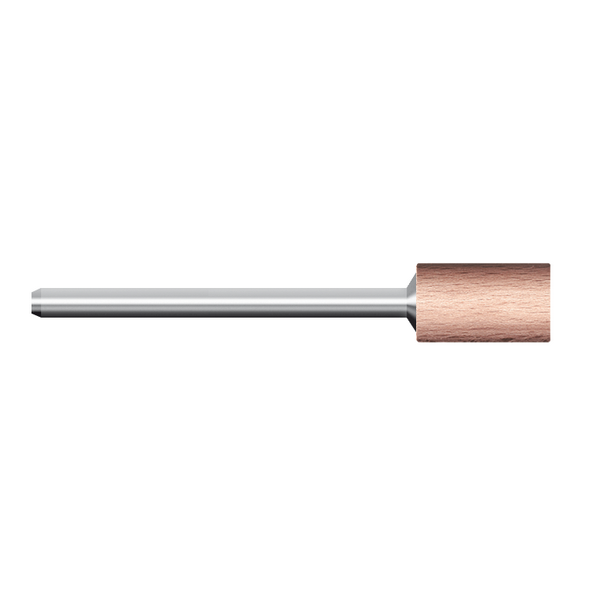 Legno rotativo d. 6x20mm, faggio, laminato - Gambo d. 3mm - Conf. 10pz.