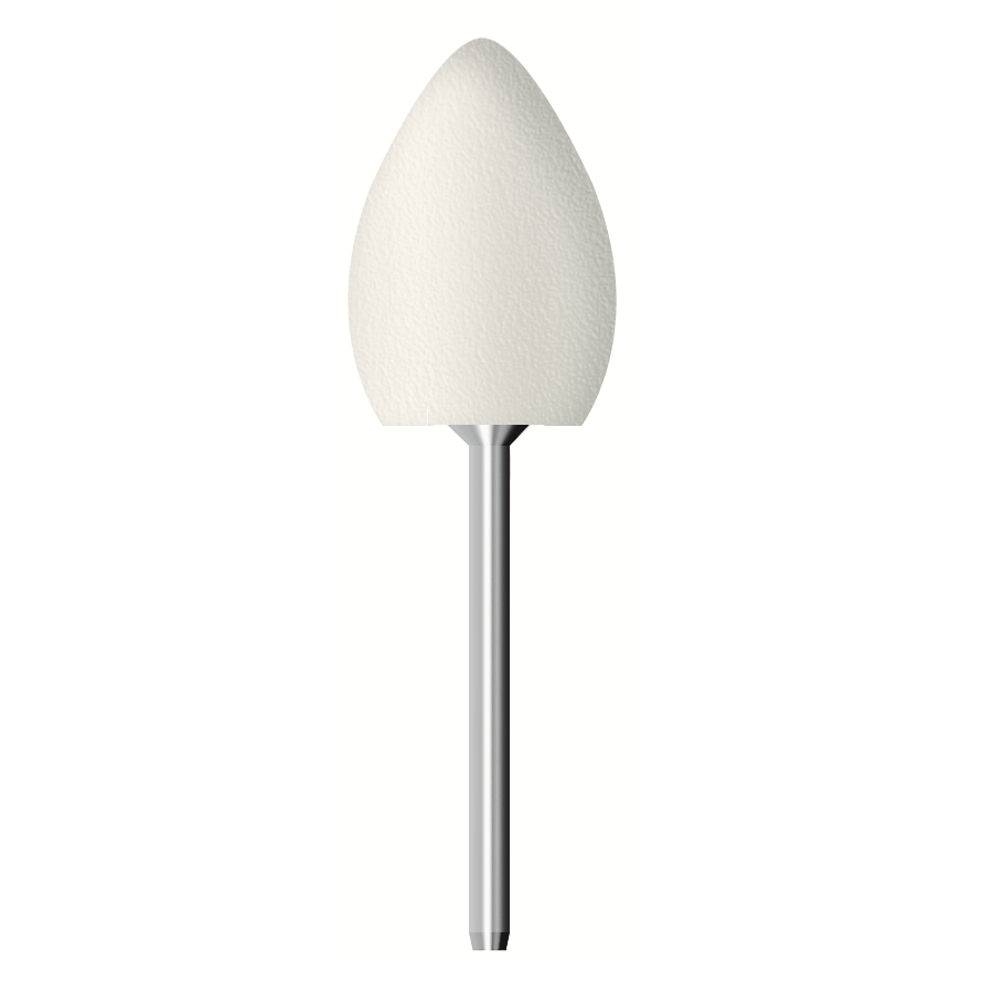 Feltro rotativo morbido, d. 20x30mm, ogiva - Gambo d. 3mm - Conf. 10pz.