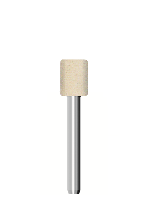 Feltro rotativo morbido, d. 15x20mm, cilindrico - Gambo d. 6mm - Conf. 10pz.