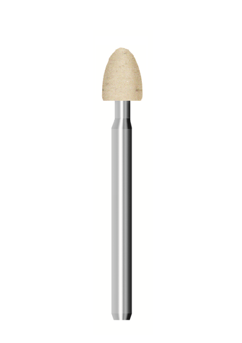 Feltro rotativo morbido, d. 10x15mm, ogiva - Gambo d. 6mm - Conf. 10pz.