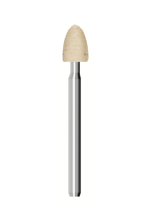 Feltro rotativo morbido, d. 15x30mm, ogiva - Gambo d. 6mm - Conf. 10pz.