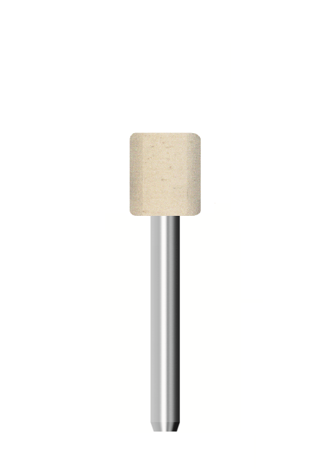 Feltro rotativo morbido, d. 15x35mm, cilindrico - Gambo d. 6mm - Conf. 10pz.