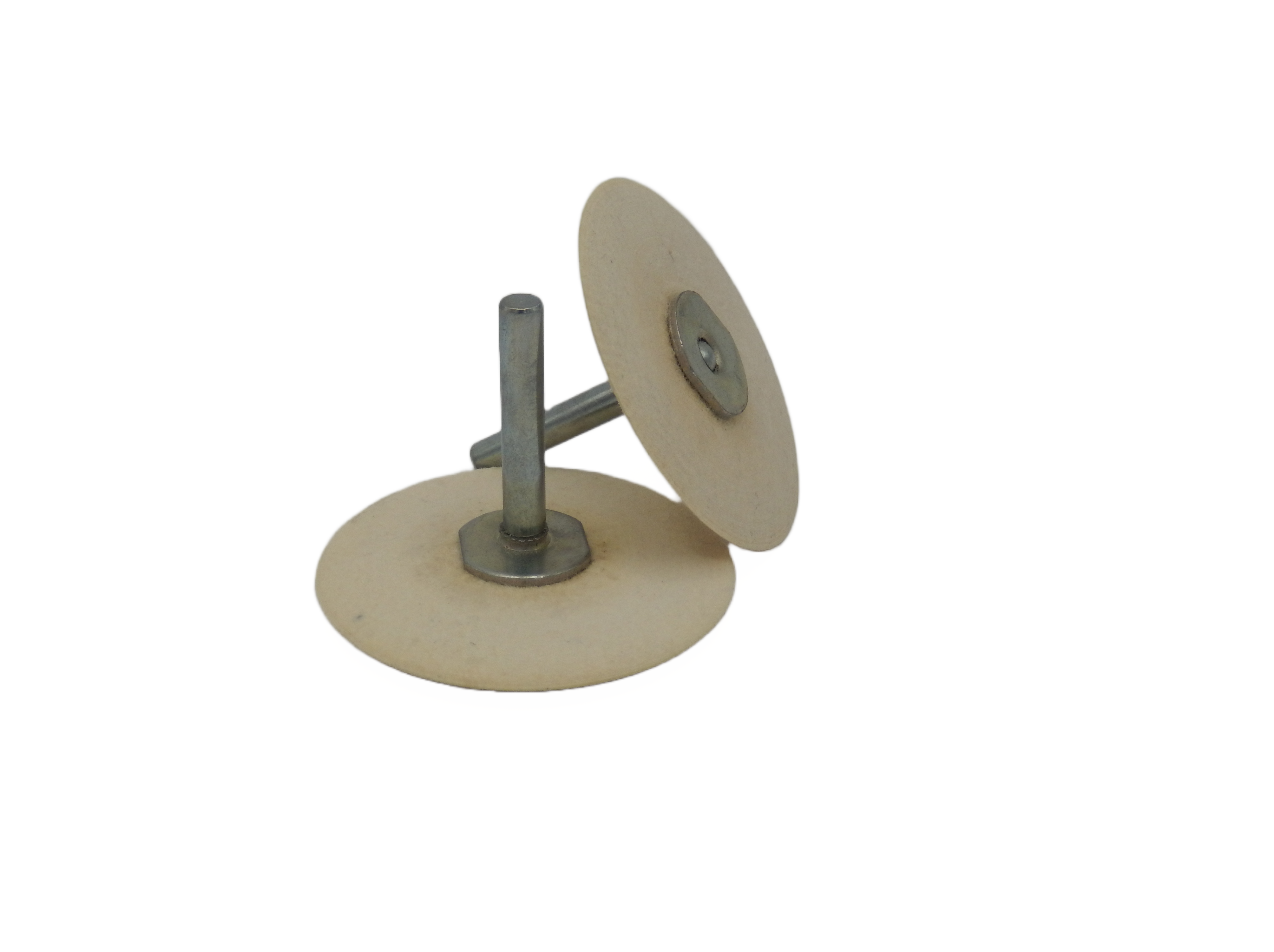 Feltro lenticolare duro, d. 60x5mm - Gambo d. 6mm