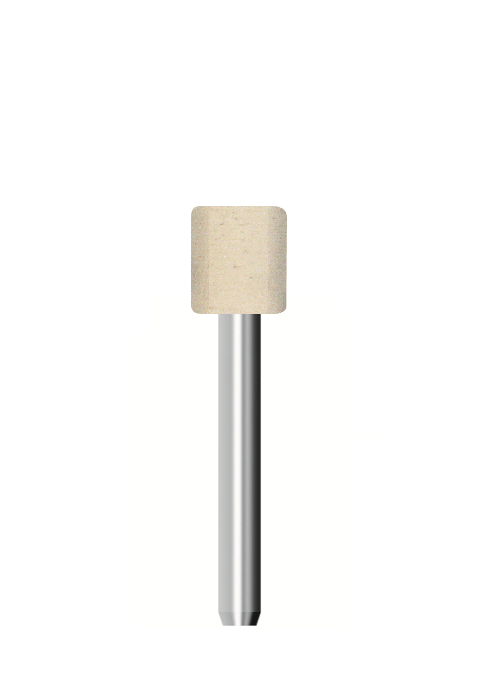 Feltro rotativo duro, d. 10x15mm, cilindrico - Gambo d. 6mm - Conf. 5pz.