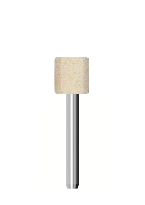 Feltro rotativo duro, d. 20x25mm, cilindrico - Gambo d. 6mm - Conf. 5pz.