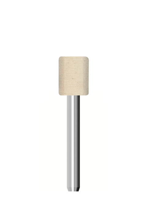 Feltro rotativo duro, d. 25x30mm, cilindrico - Gambo d. 6mm - Conf. 5pz.