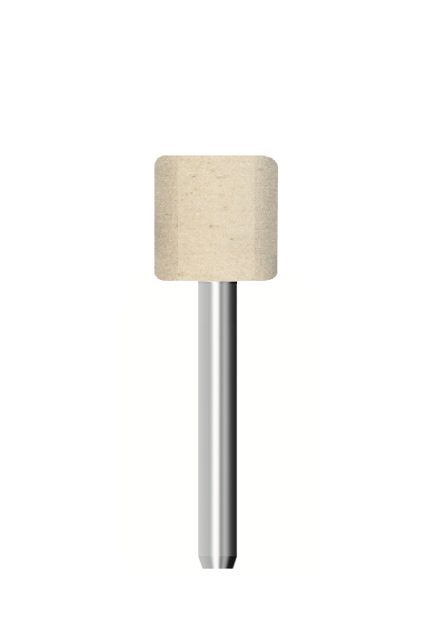 Feltro rotativo duro, d. 40x40mm, cilindrico - Gambo d. 6mm - Conf. 5pz.