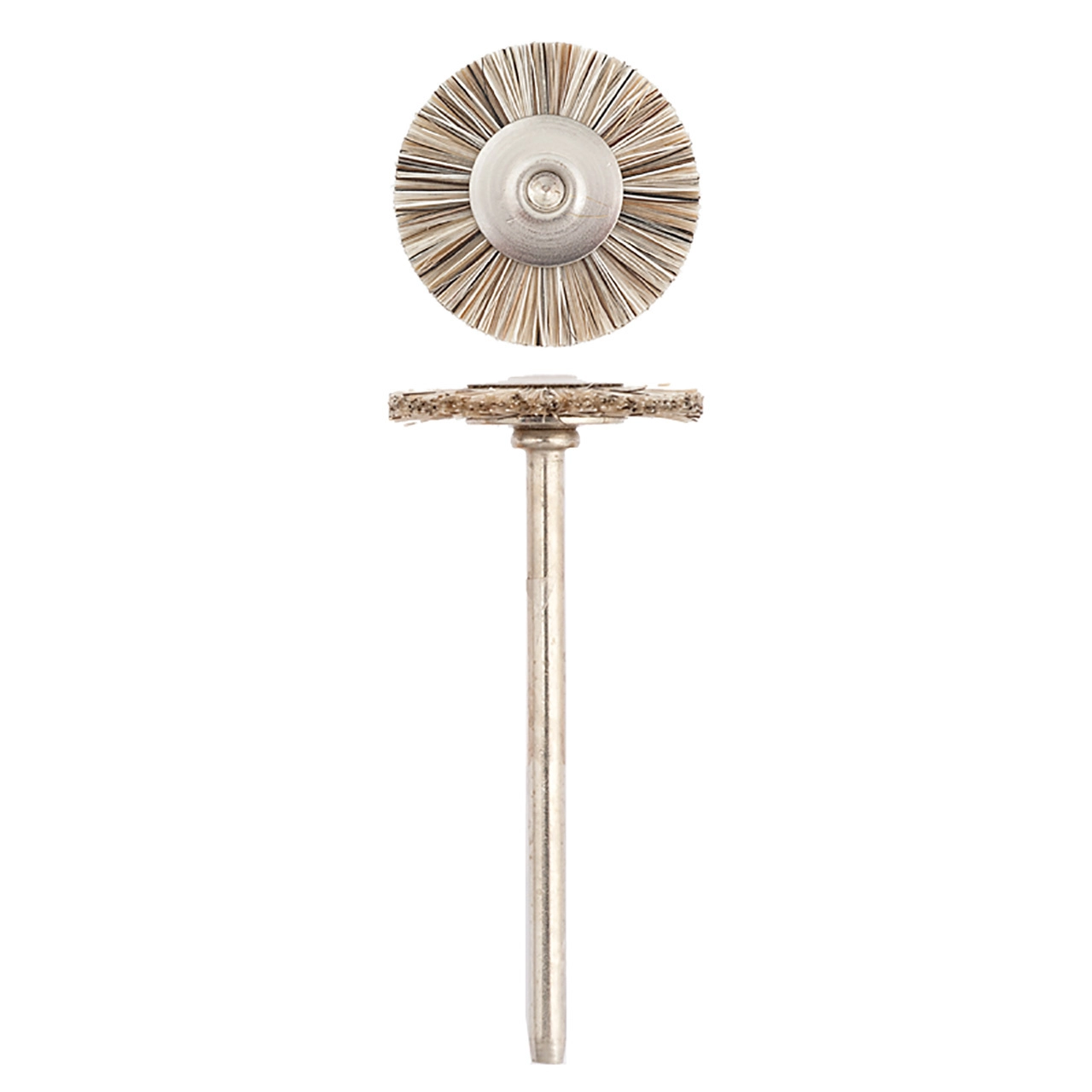 Spazzolino a disco Sverital, d. 21x5mm, crine duro - Gambo d. 2,35mm - Conf. 10pz.
