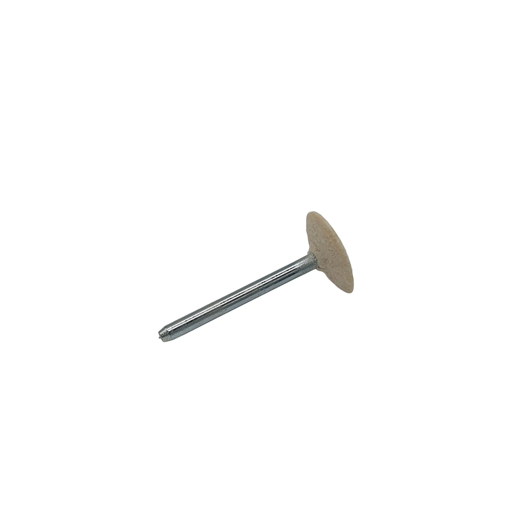 Disco a lente in feltro duro, d. 17x5mm - Gambo d. 3mm - Conf. 10pz.