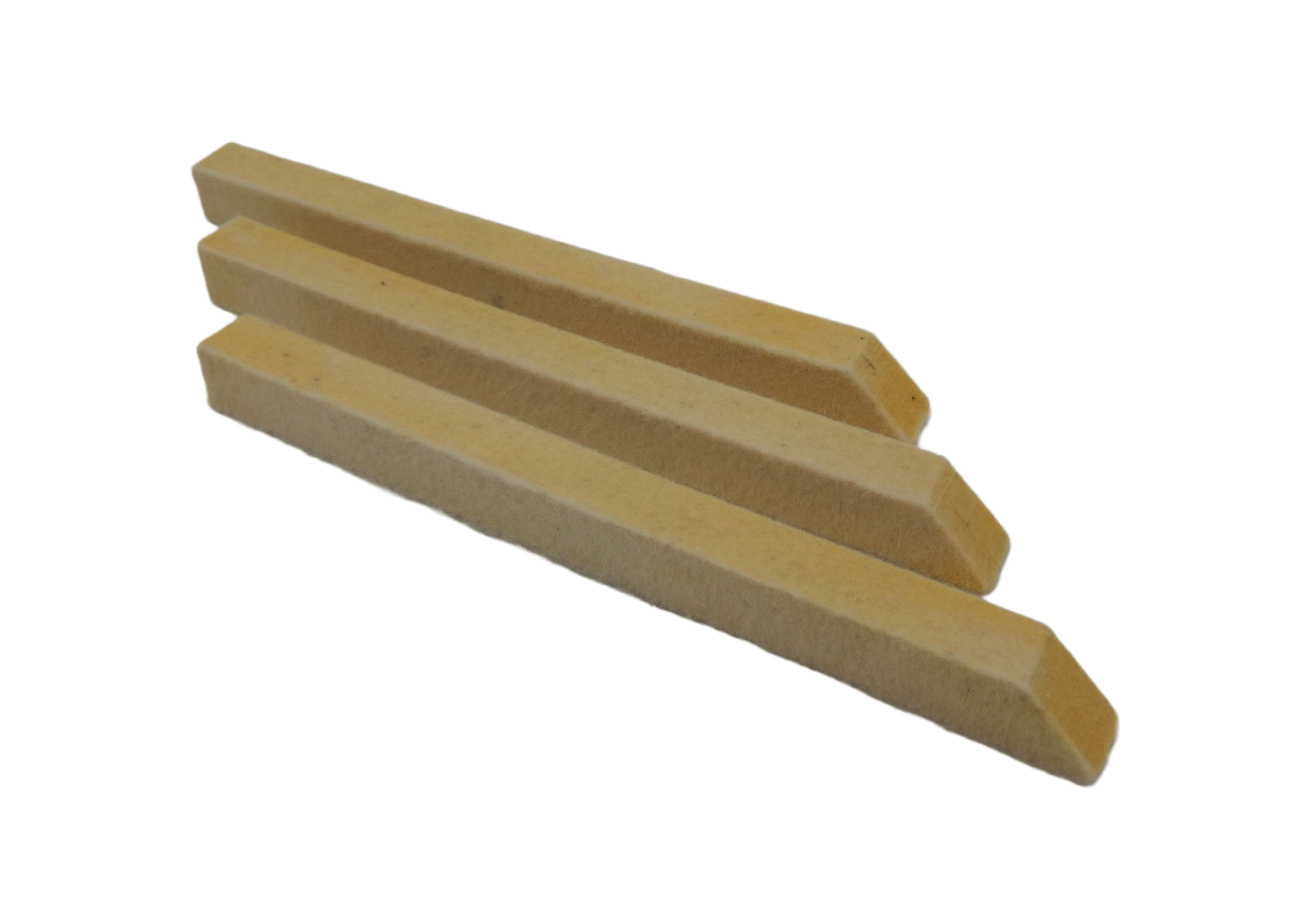 Stecca in feltro 12x12x100mm duro - Quadrata con smusso - Conf. 10pz.