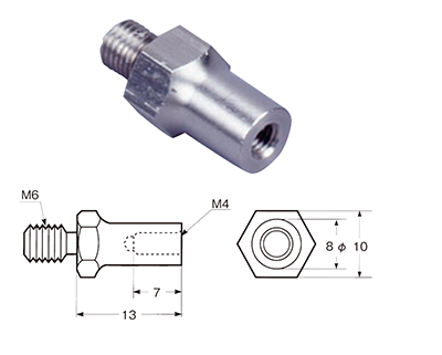 Adattatore da M6 a M4, filettatura M6, maschiatura M4 - Per GS-H26