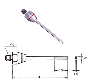 Lima 3,0x1,0x10mm SD-5831 con diamante sinterizzato, Grana 200 - Filetto M4