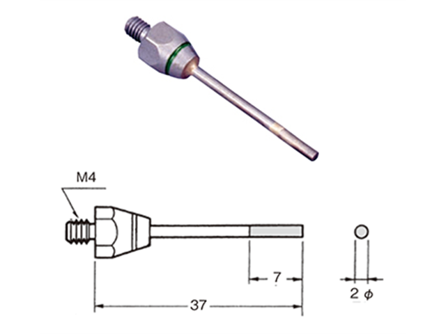 Lima 0,2x5,0x18mm MD-5754 con diamante sinterizzato, Grana 320 - Filetto M6