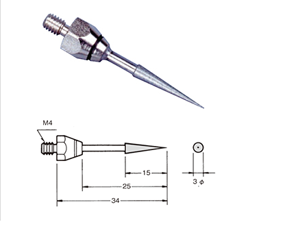 Lima d. 3,0x17mm SE-6703 con diamante elettrodepositato, Grana 320 - Filetto M4