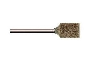 Mola abrasiva con legante in cuoio, d. 6x10mm, Grana 120, cilindrica - Gambo d. 3mm - Conf. 10pz.