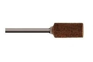 Mola abrasiva con legante in cuoio, d. 8x12mm, Grana 120, cilindrica - Gambo d. 3mm - Conf. 10pz.
