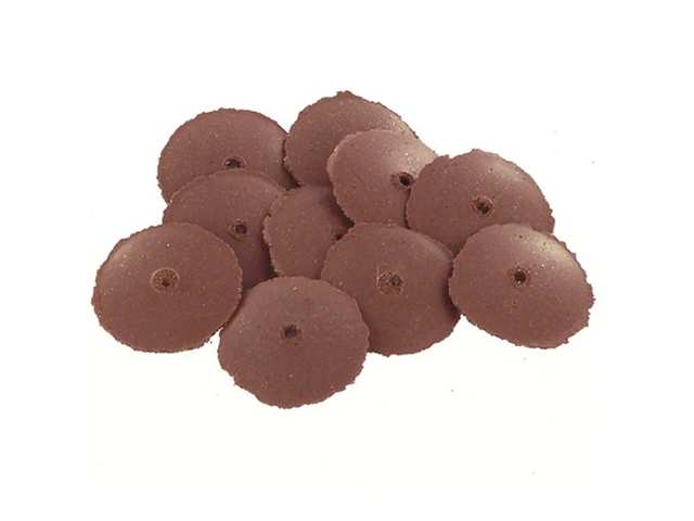 Gomma abrasiva Cratex, d. 15,5x2,2mm, disco a lente - Sigla 2F - Conf. 100pz.