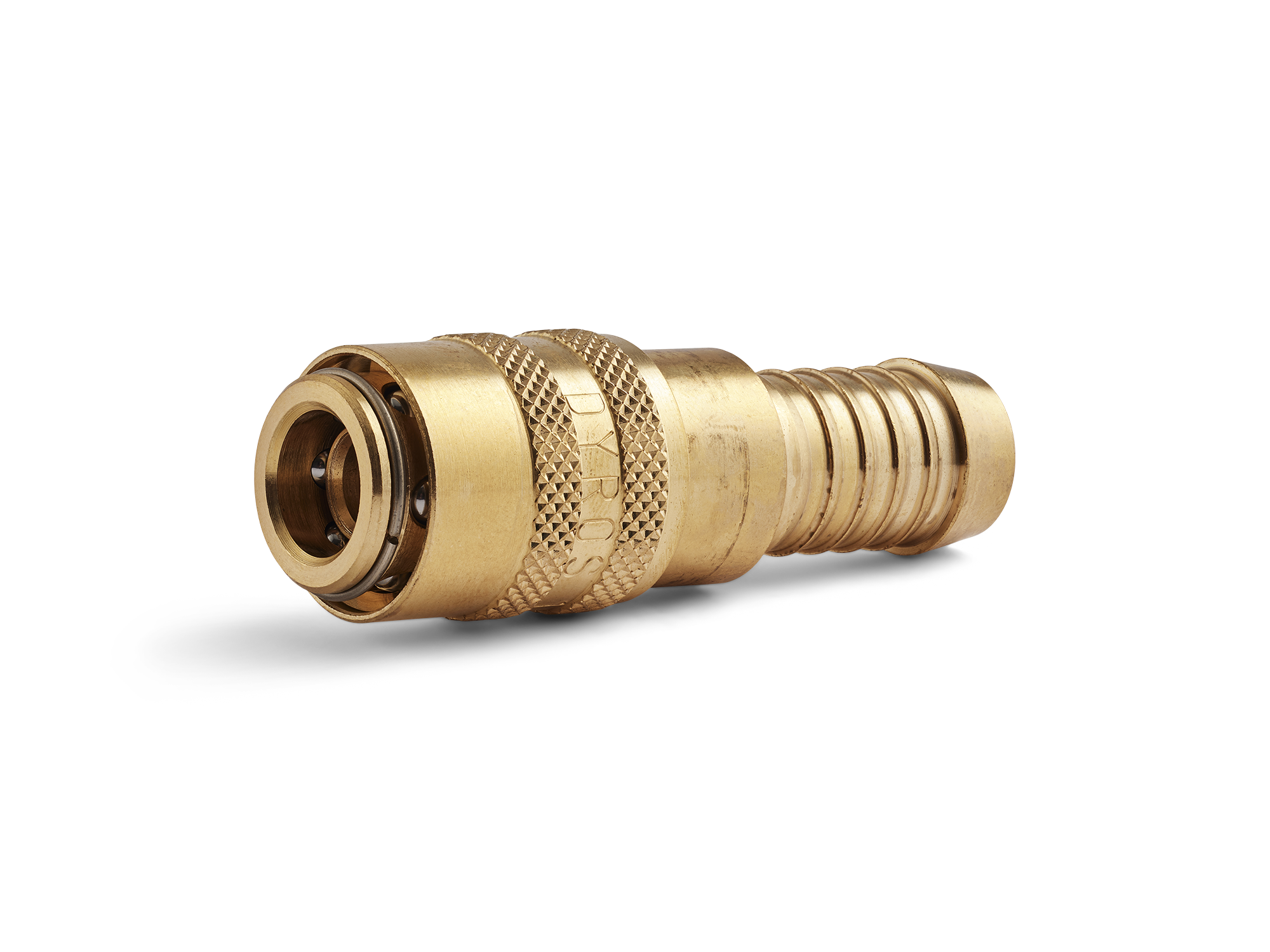 Raccordo rapido Serie 10, con valvola, flusso 6mm - Con portagomma d. 9,5mm