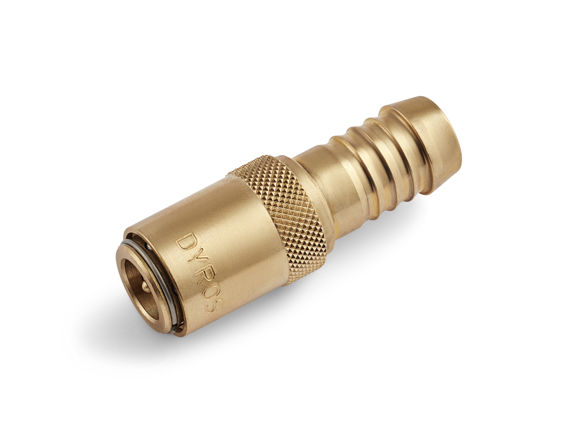 Raccordo rapido Serie 30, senza valvola, flusso 6mm - Con portagomma d. 9,5mm