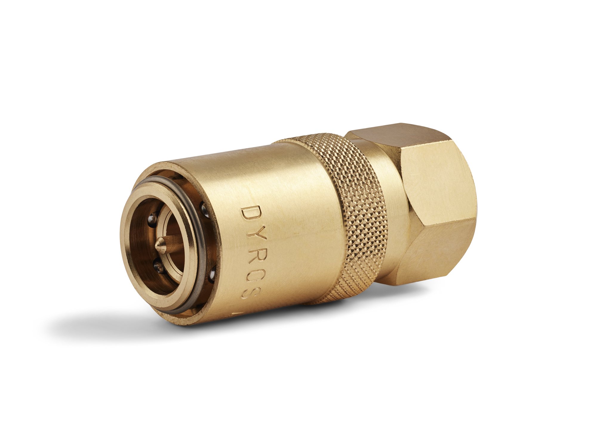 Raccordo rapido Serie 40, filettatura interna G3/8", con valvola, flusso 9mm, HEX 21mm