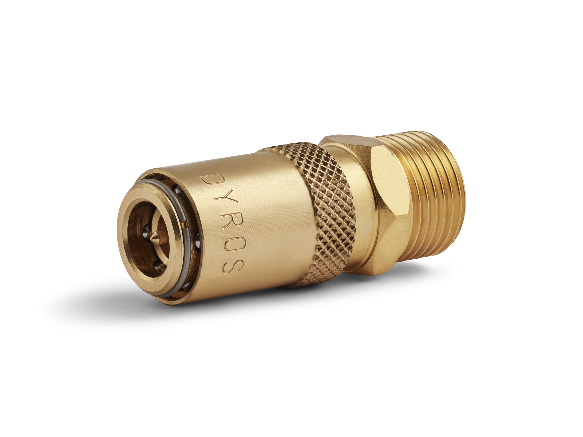 Raccordo rapido Serie 30, filettatura G1/4", con valvola, flusso 6mm, HEX 17mm