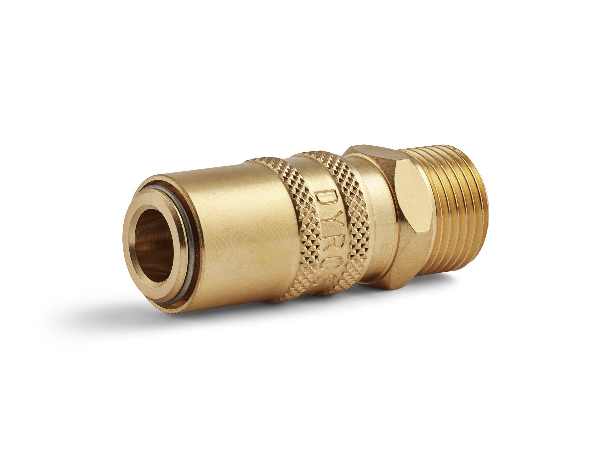 Raccordo rapido Serie 6, filettatura G3/8", senza valvola, flusso 6mm, HEX 17mm