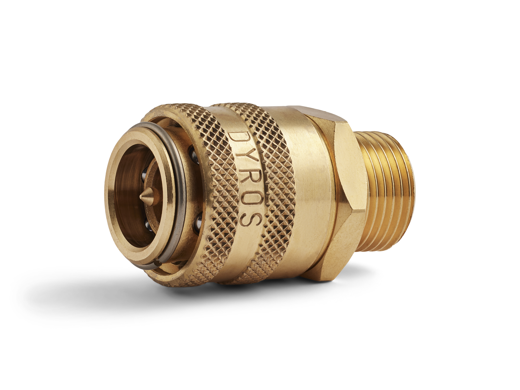 Raccordo rapido Serie 90, filettatura G3/8", con valvola, flusso 9mm, HEX 21mm