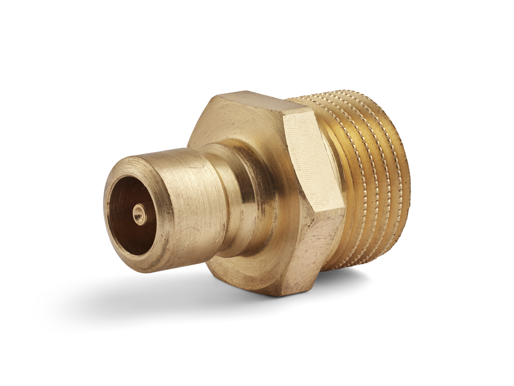 Innesto (nipple) Serie 40, filettatura G1/2", con valvola, flusso 9mm, HEX 22mm