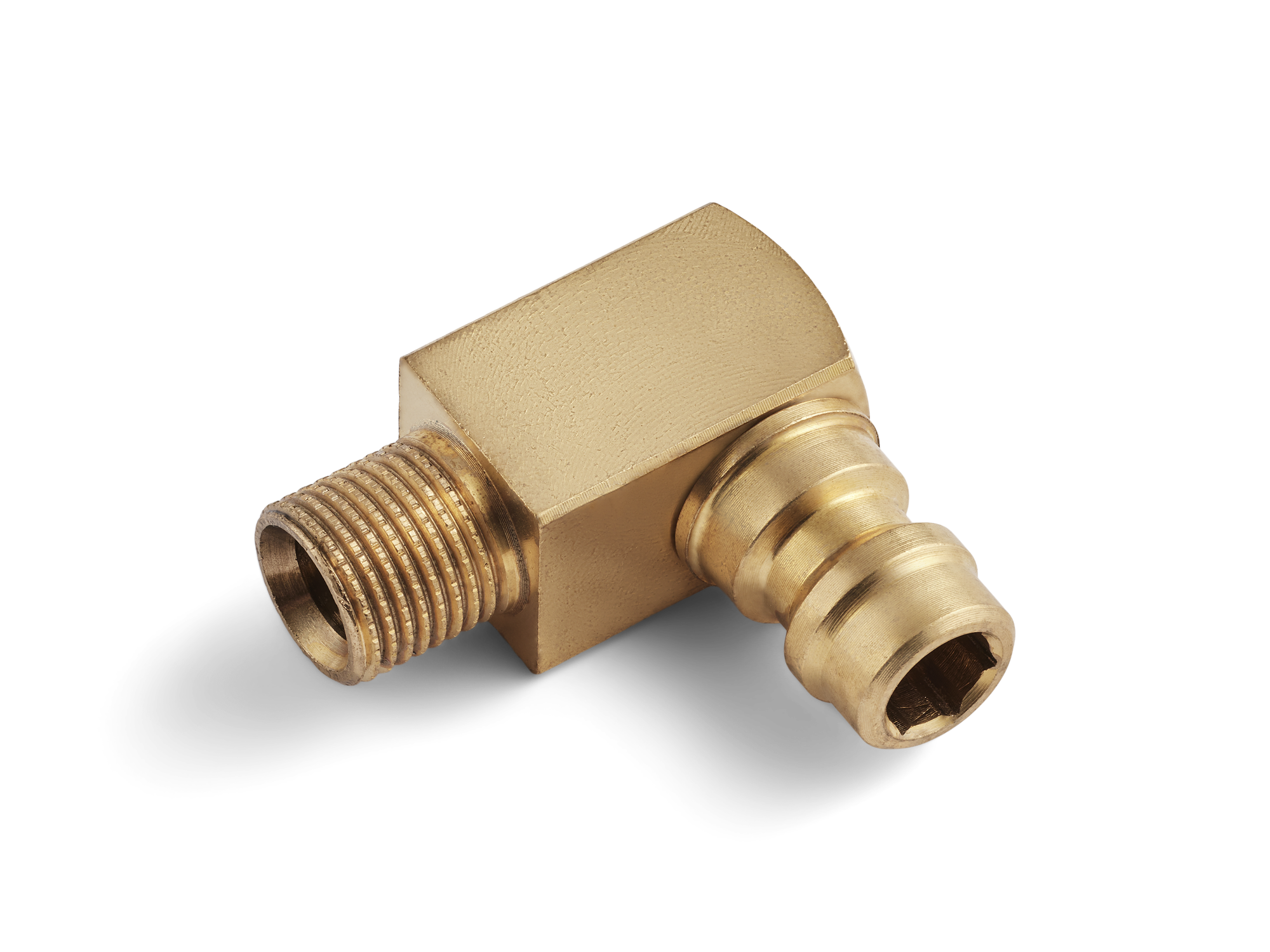 Innesto (nipple) Serie 10, filettatura G1/8" a 90°, flusso 6mm, SQ 12mm