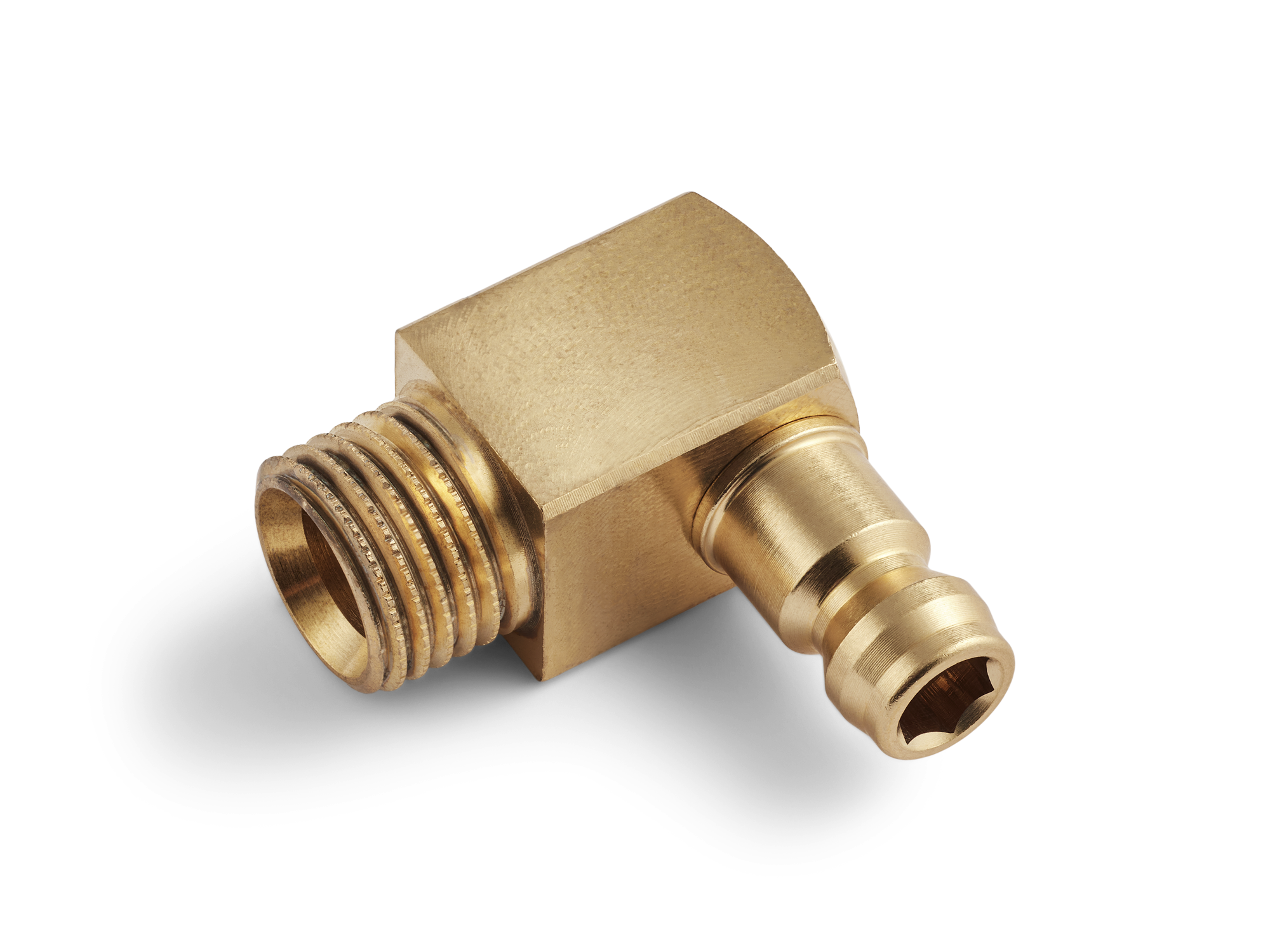 Innesto (nipple) Serie 6, filettatura G1/8" a 90°, flusso 6mm, SQ 12mm