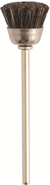 Cup brushes d. 14x6mm MM-752 soft horsehair - Stem d. 3mm - Pack. 12pcs.