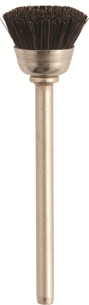 Cup brushes d. 14x6mm MM-762 hard horsehair - Stem d. 3mm - Pack. 12pcs.