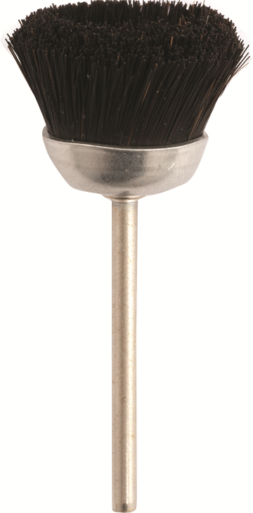 Cup brushes d. 25x11mm MM-764 hard horsehair - Stem d. 3mm - Pack. 12pcs.