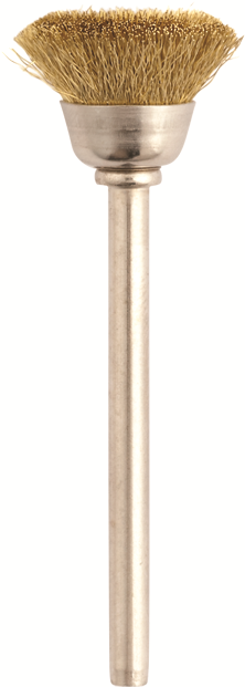 Cup brushes d. 16x6mm MM-772 Brass - Stem d. 3mm - Pack. 12pcs.