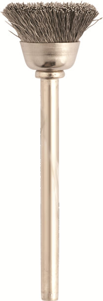Cup brushes d. 16x6mm MM-782 Steel - Stem d. 3mm - Pack. 12pcs.