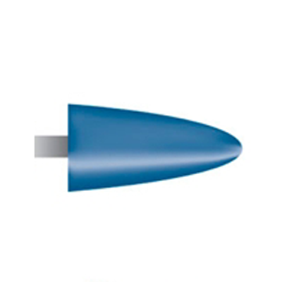 Mola blu d. 9,4x18,8 lung. 38mm, forma B52, Grana 120 - Gambo d. 3mm - Conf. 24pz.