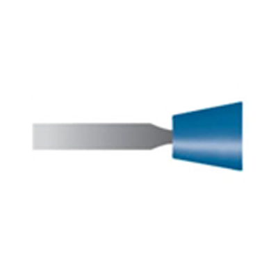 Mola blu d. 6,3x6,3 lung. 38mm, forma B105, Grana 120 - Gambo d. 3mm - Conf. 24pz.