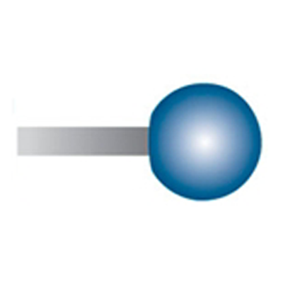 Mola blu d. 9,5 lung. 38mm, forma B122, Grana 120 - Gambo d. 3mm - Conf. 24pz.