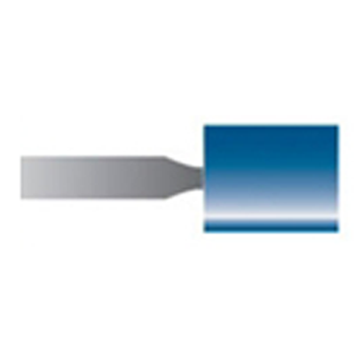 Mola blu d. 6,3x6,3 lung. 38mm, forma W161, Grana 120 - Gambo d. 3mm - Conf. 24pz.